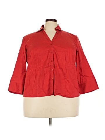 Talbots 3/4 Sleeve Button-Down Shirt (view 1)