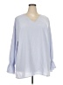 Alfani 100% Polyester Blue 3/4 Sleeve Blouse Size 3X - photo 1