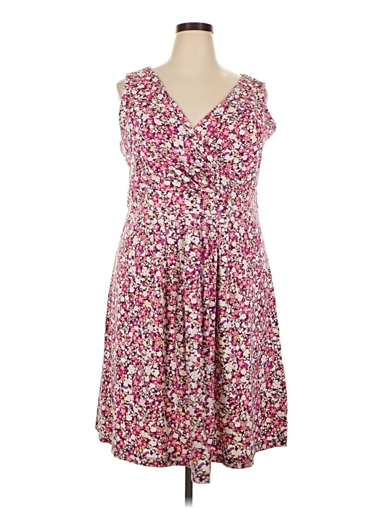 Pre-owned Lands' End Casual Dress In Pink
