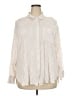 Torrid Stripes Ivory Long Sleeve Button-Down Shirt Size 2X Plus (2) - photo 1