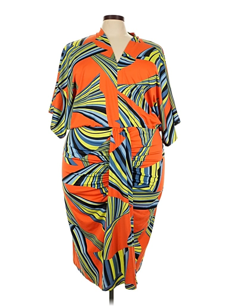 Pre-owned Ashley Stewart Casual Dress In Orange