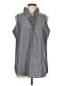 Mud Pie Gray Sleeveless Button-Down Shirt Size L - photo 1