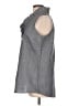 Mud Pie Gray Sleeveless Button-Down Shirt Size L - photo 5