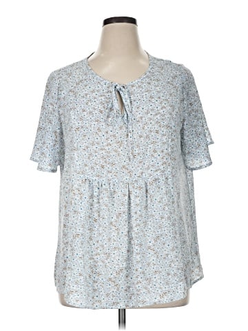 BLOOMCHIC Short Sleeve Blouse (view 1)