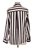 Express Stripes Ivory Long Sleeve Blouse Size L - photo 2