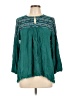 Umgee 100% Rayon Teal 3/4 Sleeve Blouse Size L - photo 1