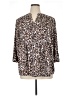 Kim Rogers Animal Print Brown 3/4 Sleeve Blouse Size 1X - photo 1