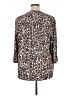 Kim Rogers Animal Print Brown 3/4 Sleeve Blouse Size 1X - photo 2