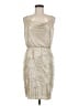 Laundry by Shelli Segal 100% Polyester Metallic Silver Cocktail Dress Size 6 - photo 1