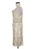 Laundry by Shelli Segal 100% Polyester Metallic Silver Cocktail Dress Size 6 - photo 5