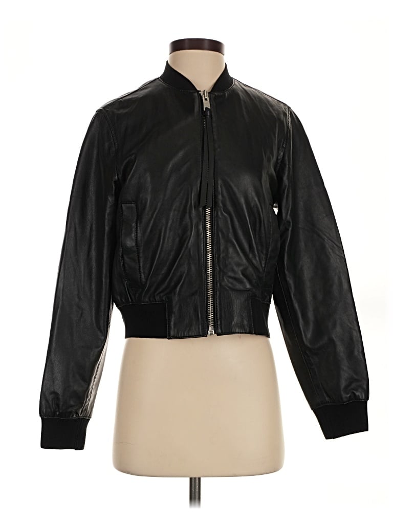 Pre-owned Allsaints Leather Jacket In Black