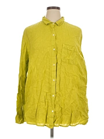 Velvet Long Sleeve Button-Down Shirt (view 1)
