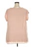 DR2 100% Polyester Pink Short Sleeve Blouse Size 3X - photo 2