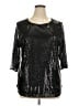NY Collection Black 3/4 Sleeve Top Size 1X - photo 1
