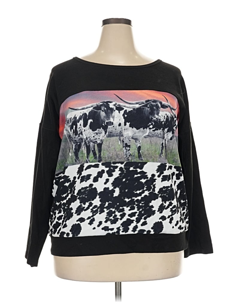 Pre-owned Crazy Train Pullover Sweater In Black
