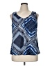 Perseption Concept Blue Sleeveless Blouse Size 1X - photo 1