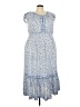 Max Studio Paisley Blue Casual Dress Size 2X - photo 1