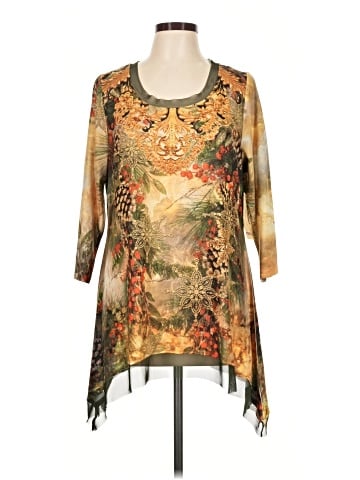 One World 3/4 Sleeve Blouse (view 1)