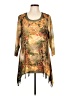 One World Gold 3/4 Sleeve Blouse Size L - photo 1