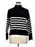 DKNY Stripes Black Turtleneck Sweater Size XL - photo 1