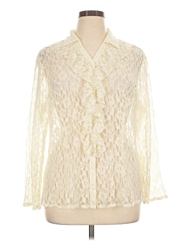 Ulla Popken Long Sleeve Blouse (view 1)