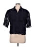 Talbots 100% Cotton Black Short Sleeve Blouse Size M - photo 1