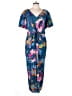MSK 100% Rayon Tropical Blue Jumpsuit Size L - photo 1