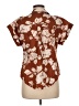 Sugarlips 100% Cotton Floral Brown Short Sleeve Blouse Size M - photo 2