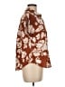 Sugarlips 100% Cotton Floral Brown Short Sleeve Blouse Size M - photo 4