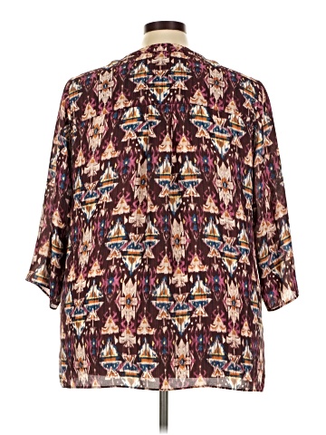 Rose + Olive 3/4 Sleeve Blouse (view 2)