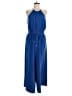 Halston Solid Blue Jumpsuit Size 10 - photo 1