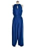 Halston Solid Blue Jumpsuit Size 10 - photo 2