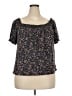 Lucky Brand Black Short Sleeve Blouse Size XXL - photo 1