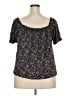 Lucky Brand Black Short Sleeve Blouse Size XXL - photo 2