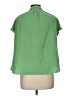 Umgee 100% Cotton Green Short Sleeve Blouse Size L - photo 2