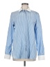 Theory Stripes Blue Long Sleeve Blouse Size M - photo 1