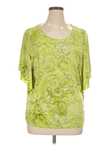 JM Collection Short Sleeve Blouse (view 1)