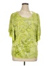 JM Collection Green Short Sleeve Blouse Size 0X - photo 1