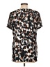 Olivaceous 100% Polyester Animal Print Brown Short Sleeve Blouse Size L - photo 2