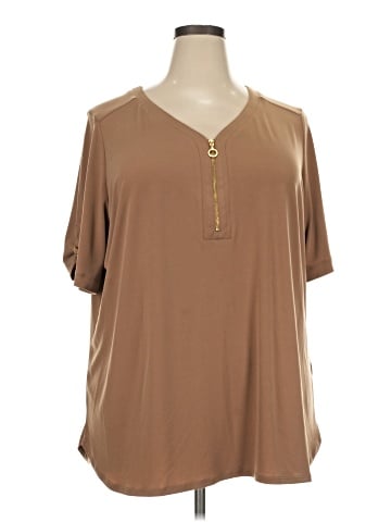 Susan Graver Short Sleeve Blouse (view 1)