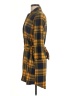 Justify Plaid Yellow Casual Dress Size M - photo 5