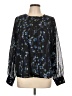 Aqua 100% Polyester Black Long Sleeve Blouse Size L - photo 1