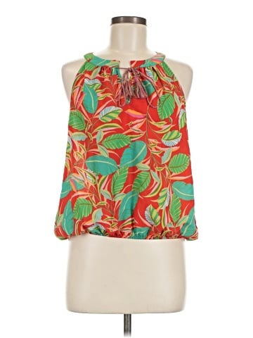 Rose + Olive Sleeveless Blouse (view 1)