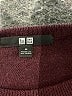 Uniqlo 100% Wool Burgundy Wool Pullover Sweater Size M - photo 7