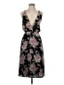 Leith 100% Polyester Floral Black Cocktail Dress Size M - photo 1