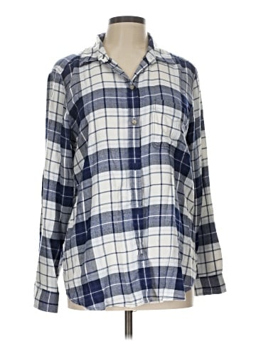 American Eagle Outfitters 3/4 Sleeve Button-Down Shirt (view 1)