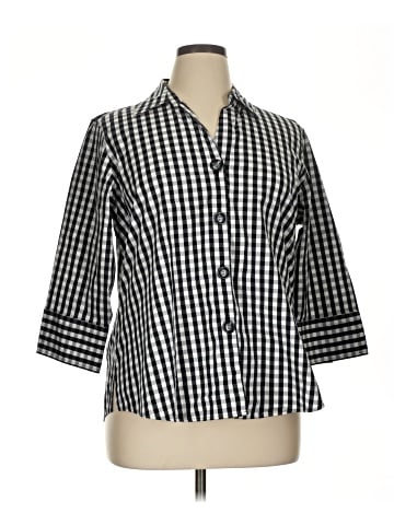 Foxcroft 3/4 Sleeve Button-Down Shirt (view 1)