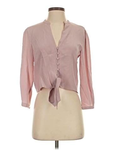 Intermix 3/4 Sleeve Silk Top (view 1)