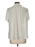 Talbots 100% Polyester Polka Dots Ivory Short Sleeve Blouse Size L - photo 2
