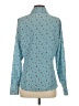 Levi's 100% Polyester Print Teal Long Sleeve Blouse Size S - photo 2